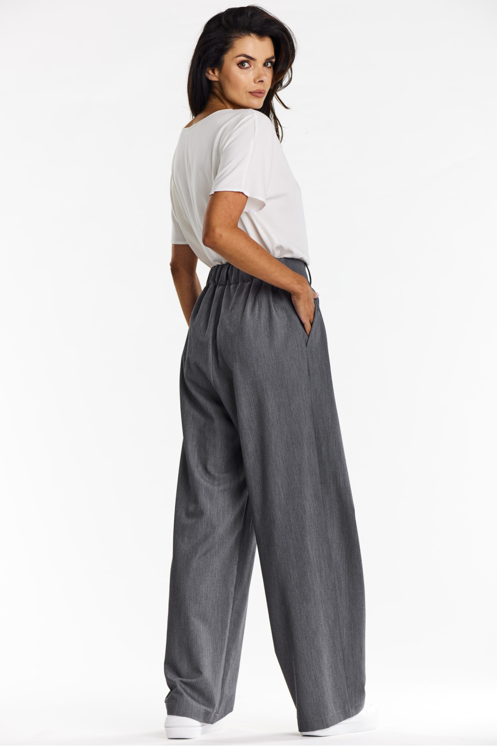 Spodnie Damskie Model A674 Grey - awama - obrazek 3