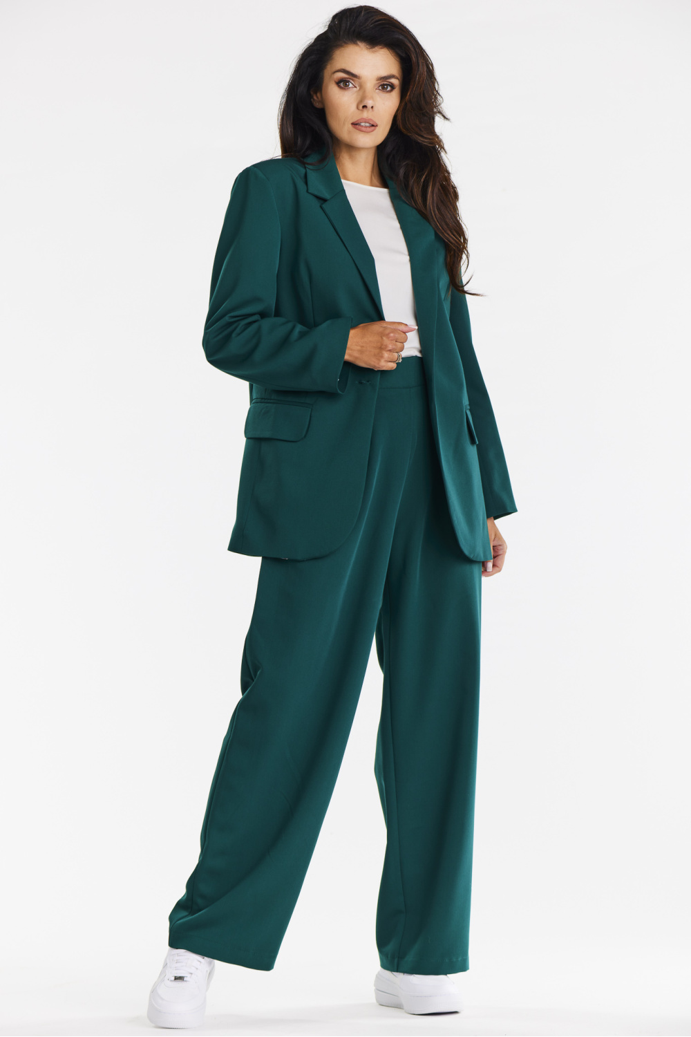 Spodnie Damskie Model A674 Bottle Green - awama - obrazek 2