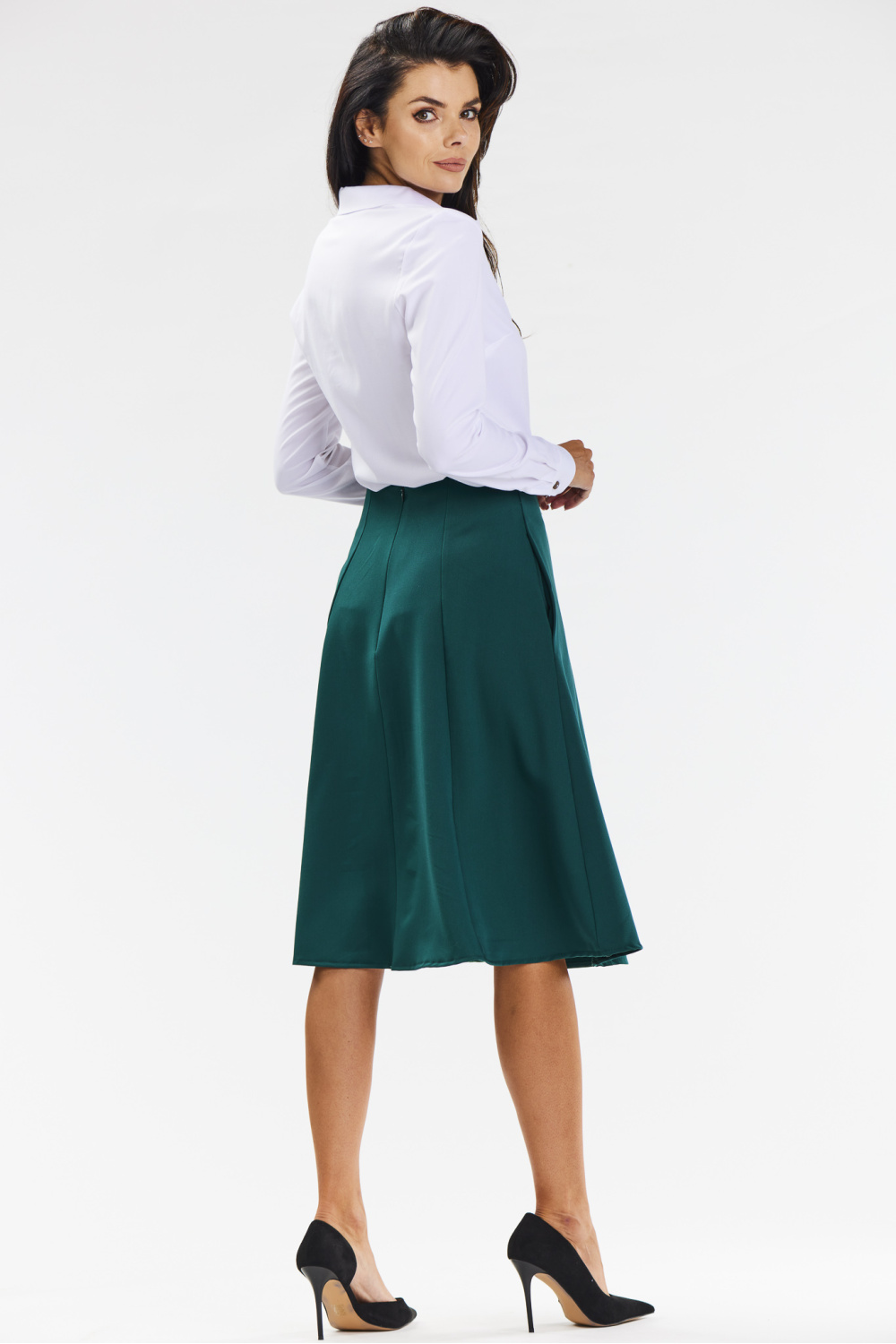 Spódnica Model A673 Bottle Green - awama - obrazek 3