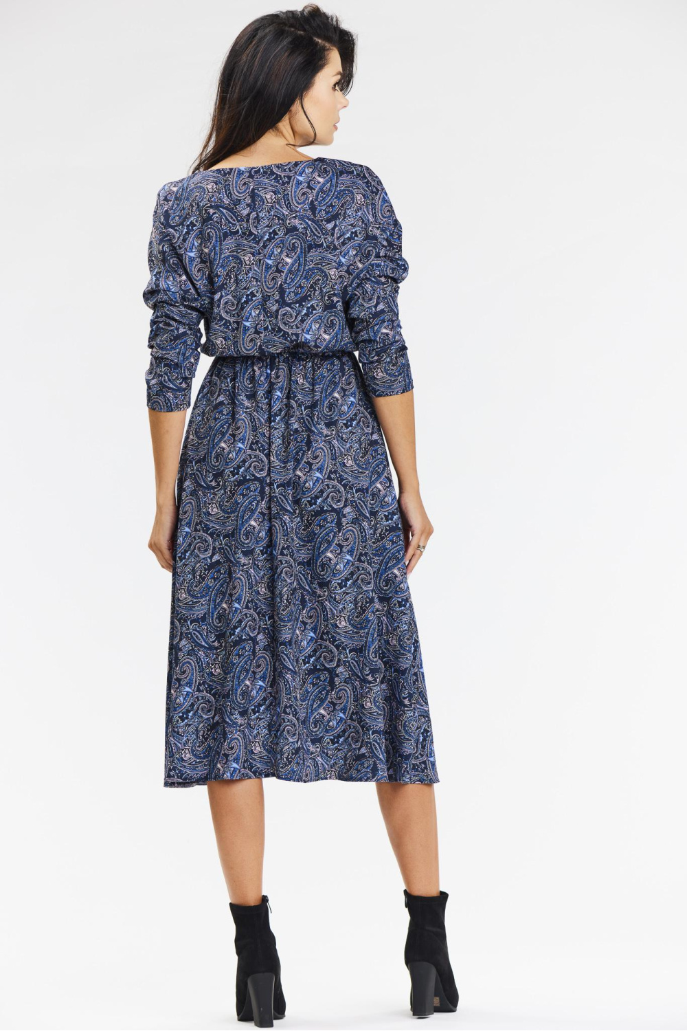 Sukienka Model A666 Navy Pattern - awama - obrazek 3