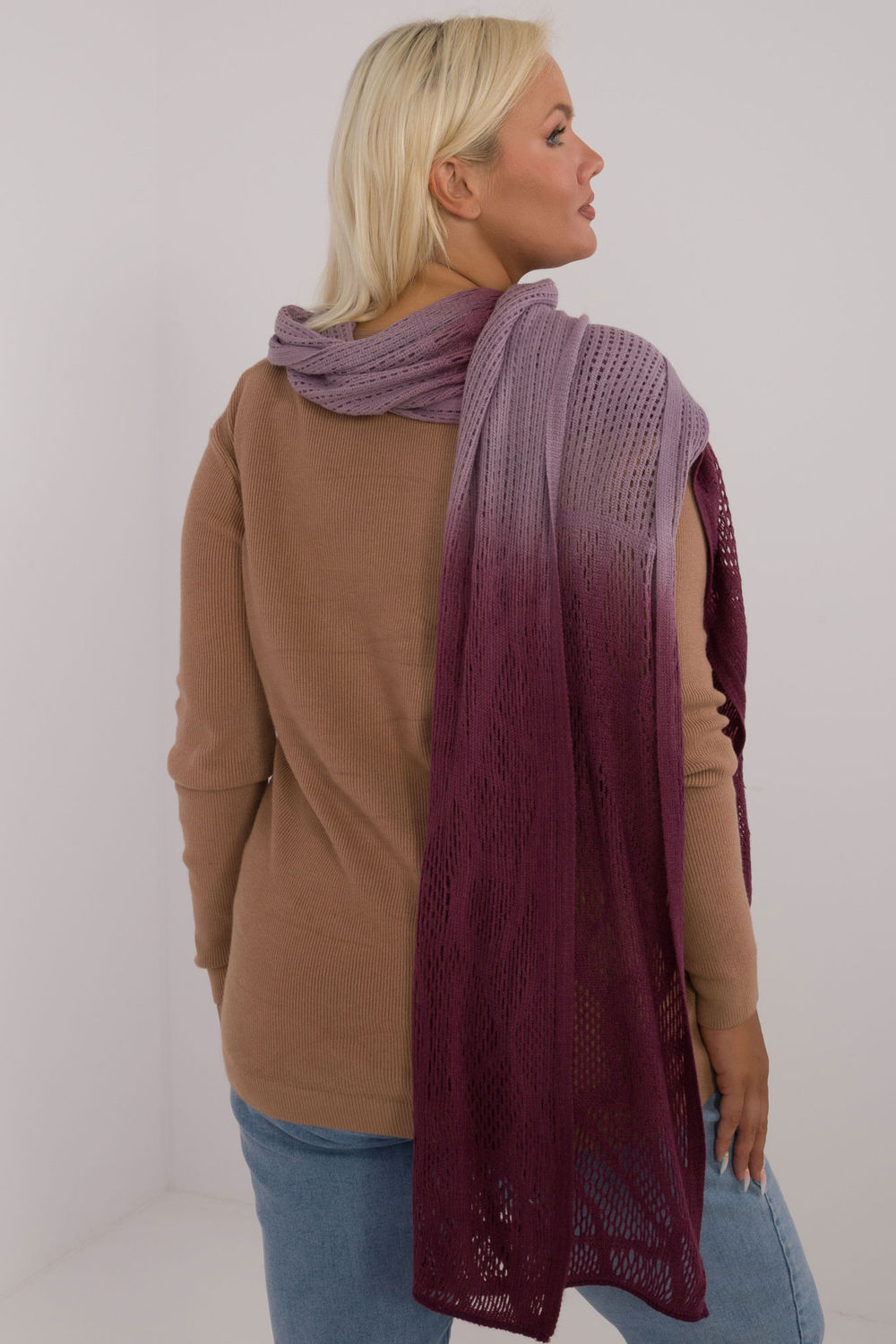 Szalik Model AT-SZ-602.61 Light Violet - AT - obrazek 3