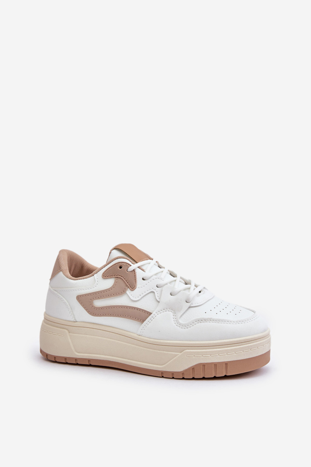 Buty Sportowe Model Henizore 1W-N3 White/Beige - Step in style - obrazek 2