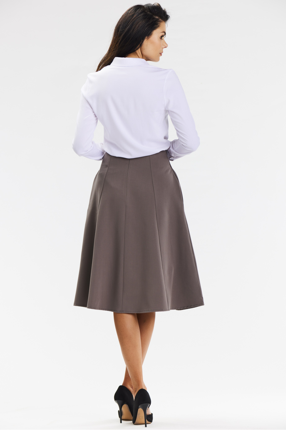 Spódnica Model A673 Taupe - awama - obrazek 3