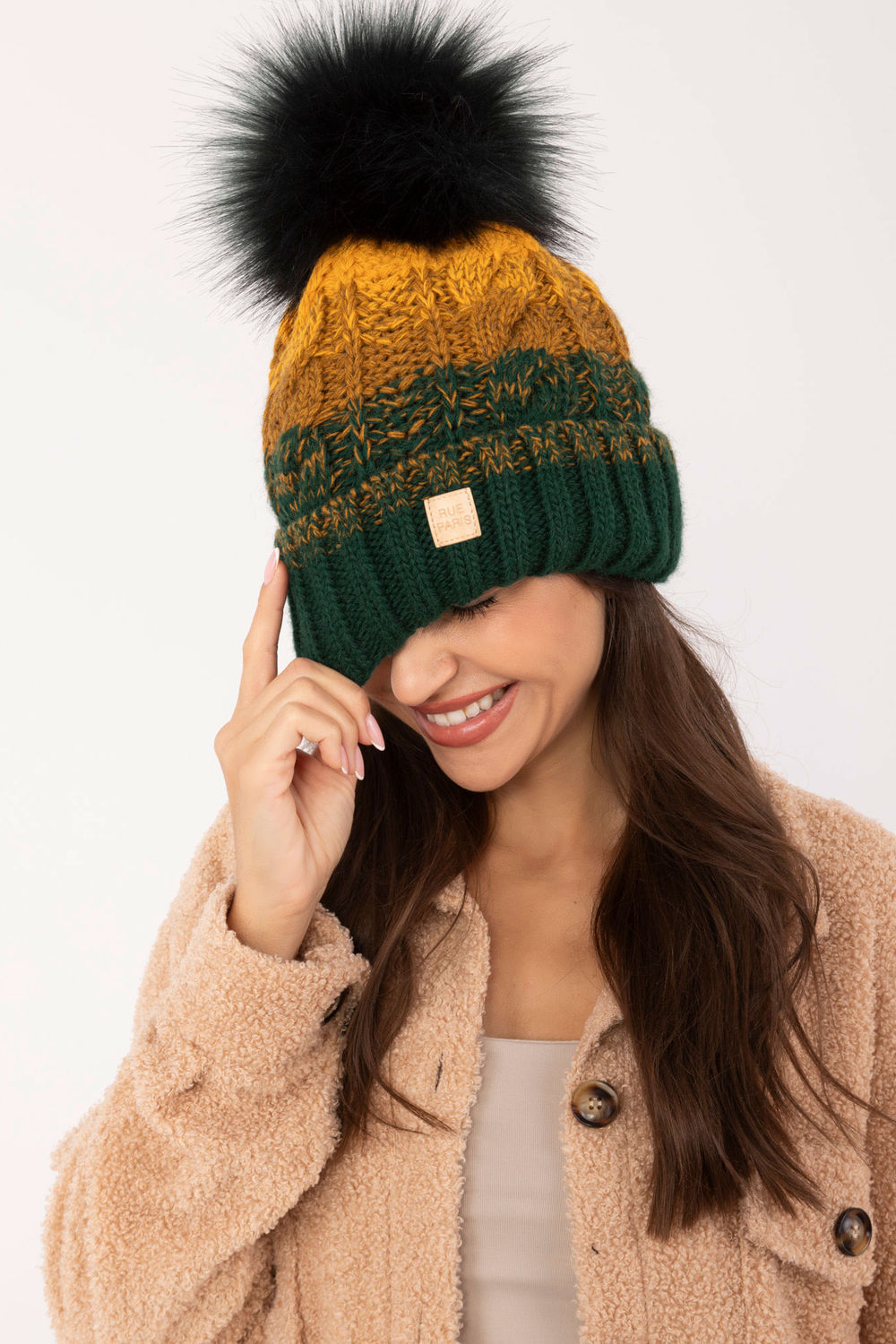 Czapka Model JK-CZ-52.17 Dark Green - Rue Paris - obrazek 4