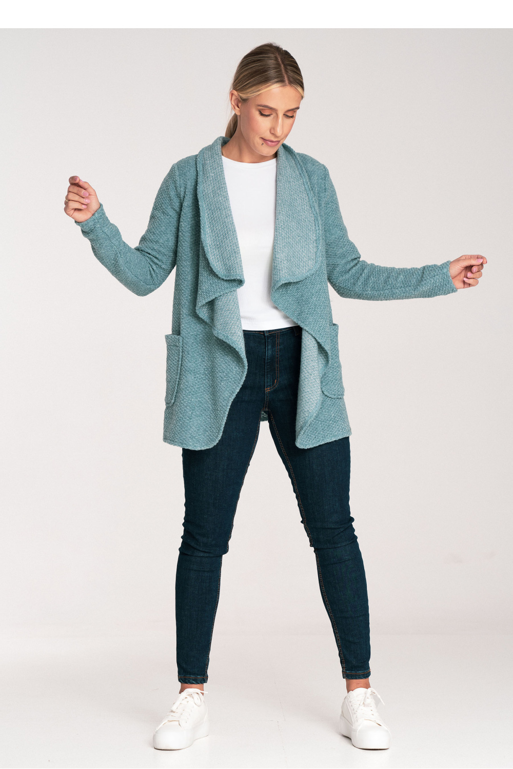 Sweter Kardigan Model M1043 Mint - Figl - obrazek 2