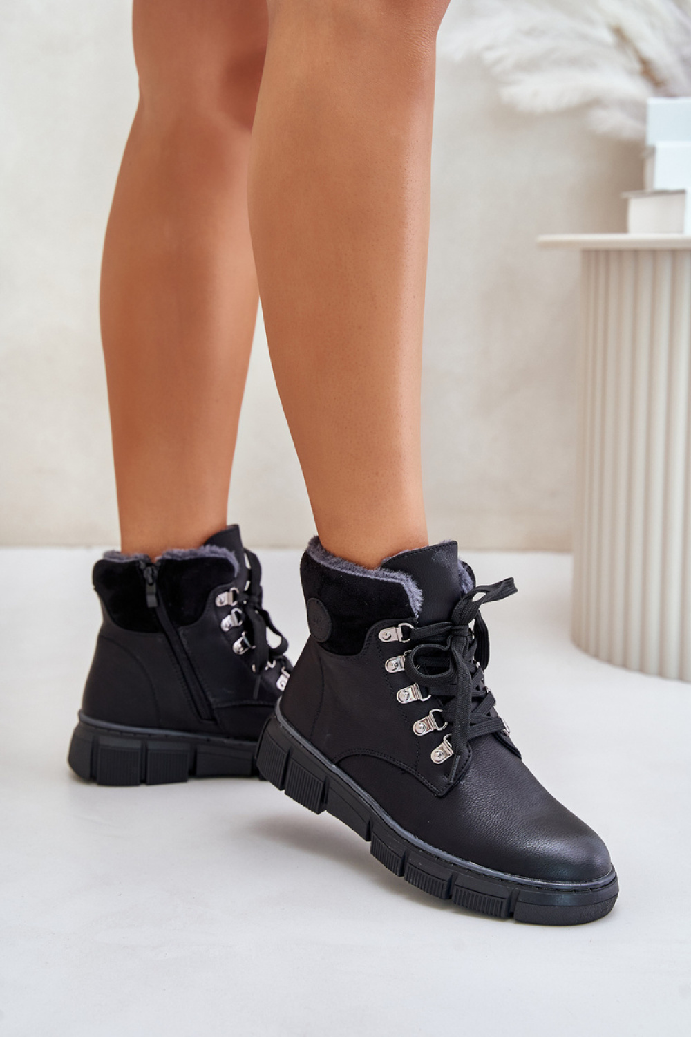 Trapery Model Mevanisa 24BT02-7973 Black - Step in style - obrazek 3