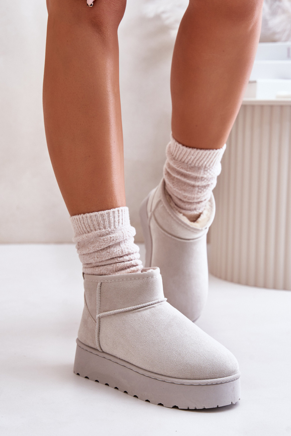 Śniegowce Model Xamella 20216-4E Light Grey - Step in style - obrazek 3