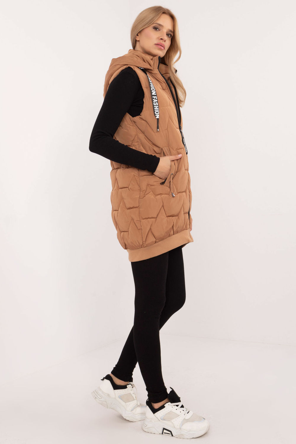 Kamizelka Model SK-KZ-HH-079.93P Light Brown - Factory Price - obrazek 4