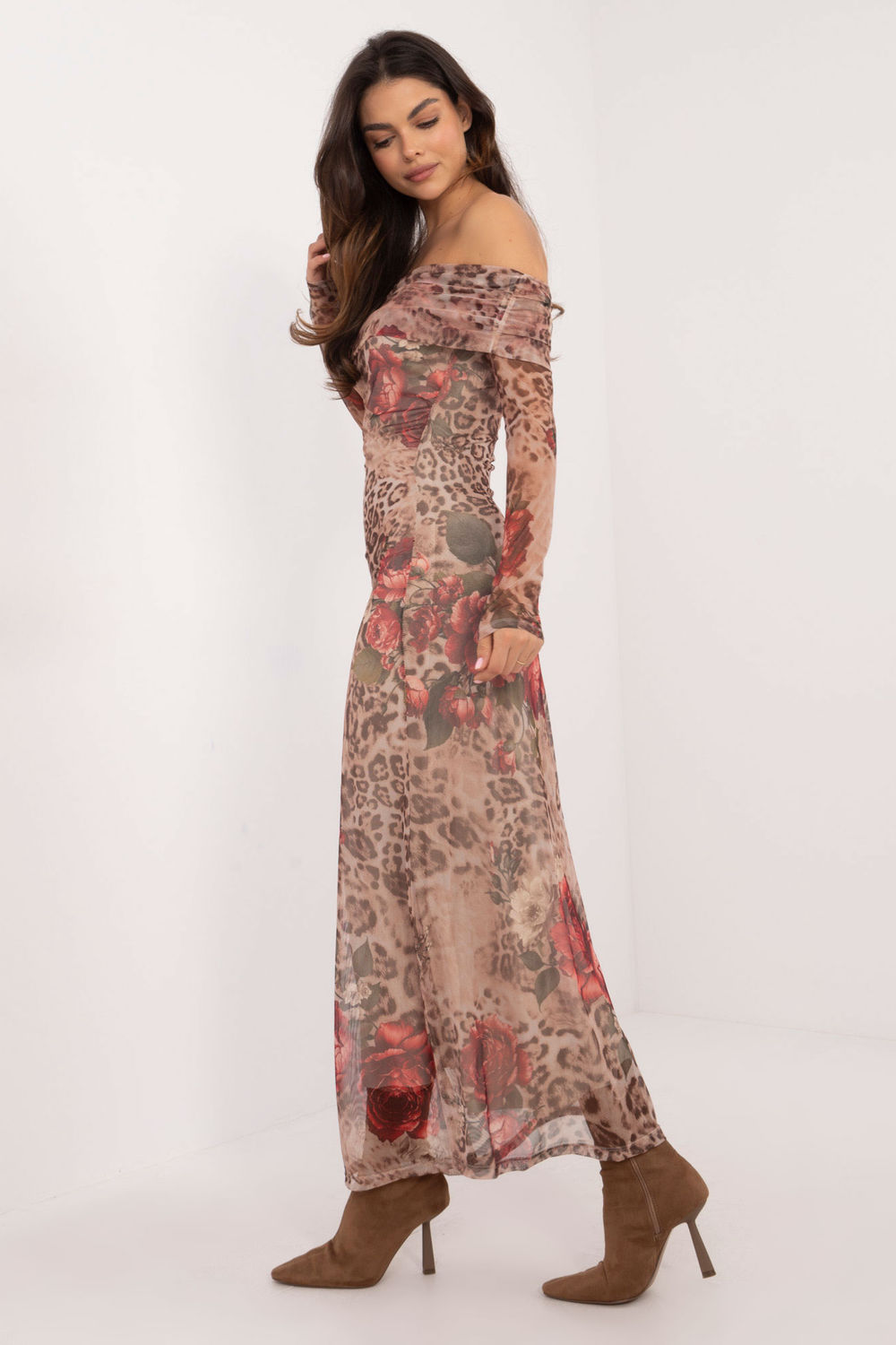 Sukienka Model DHJ-SK-18702-1.13P Beige - Italy Moda - obrazek 2