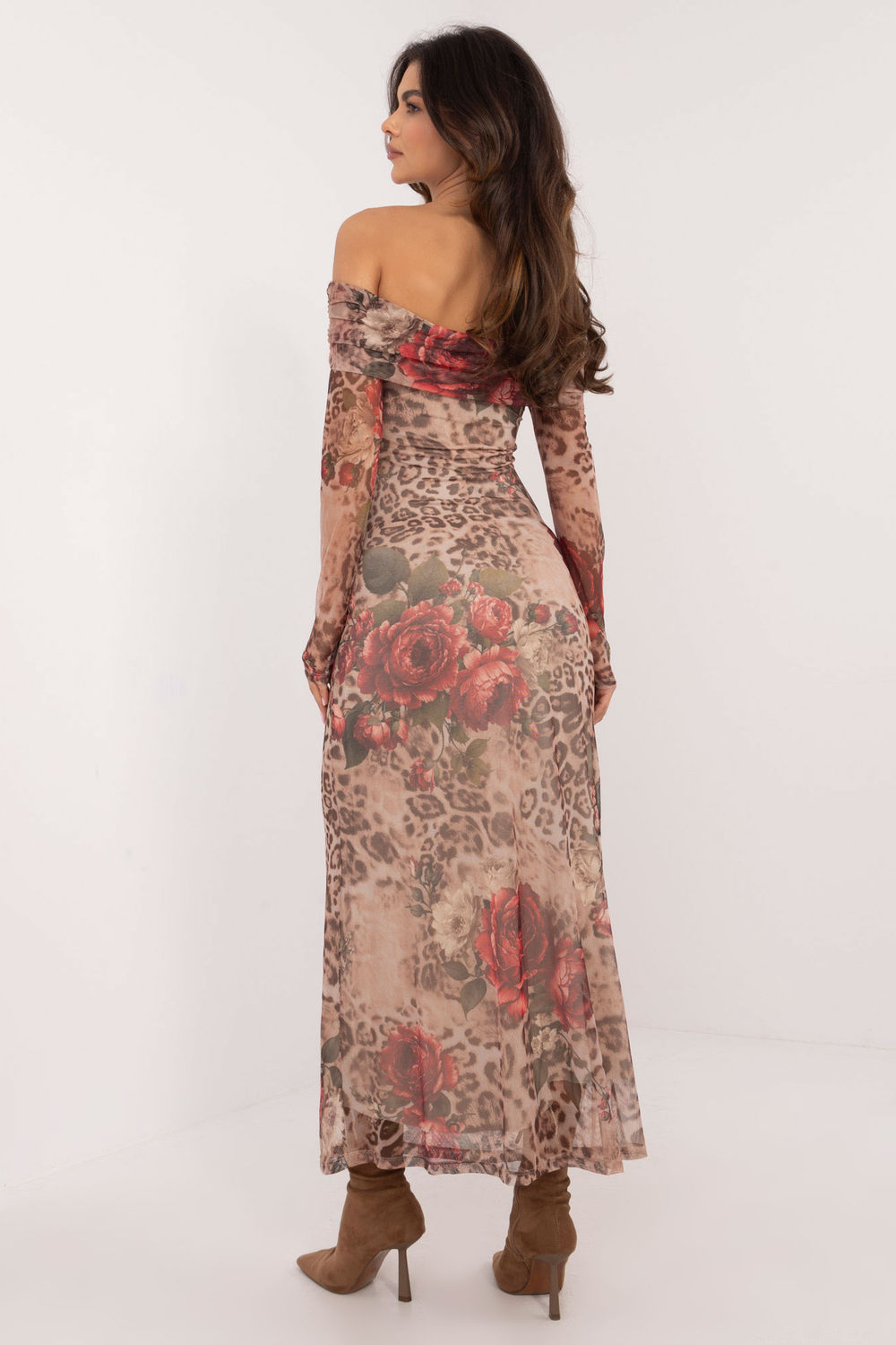 Sukienka Model DHJ-SK-18702-1.13P Beige - Italy Moda - obrazek 3
