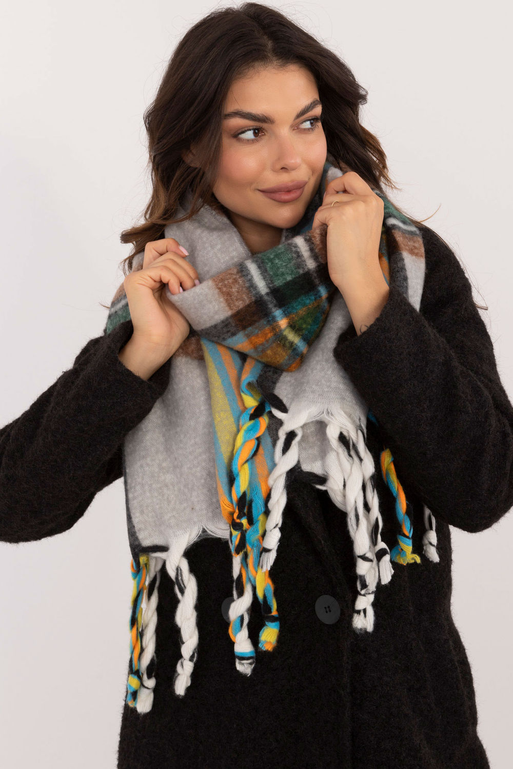 Szalik Model AT-SZ-231501.03X Grey - AT - obrazek 2
