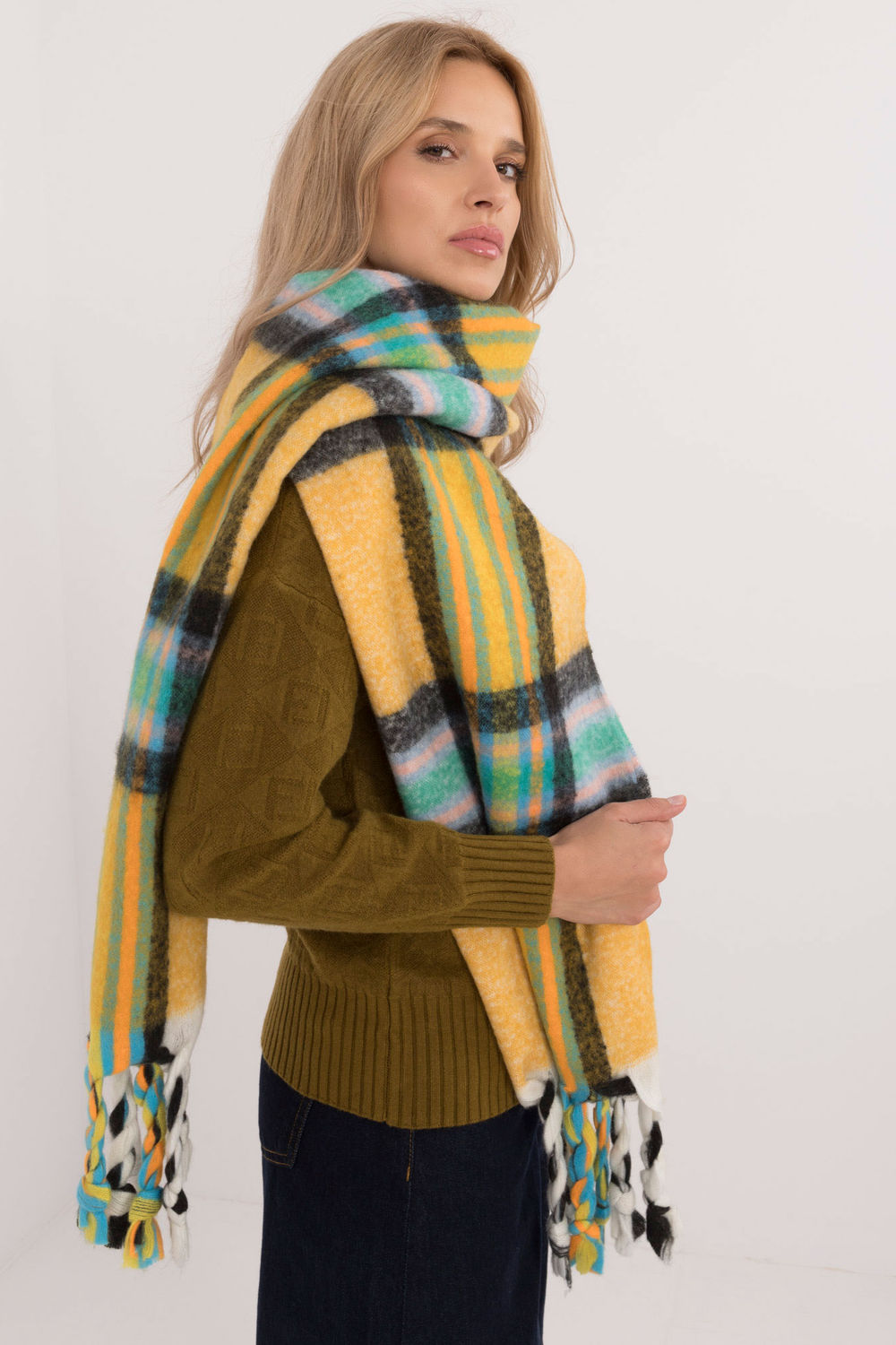 Szalik Model AT-SZ-231501.49 Dark Yellow - AT - obrazek 2