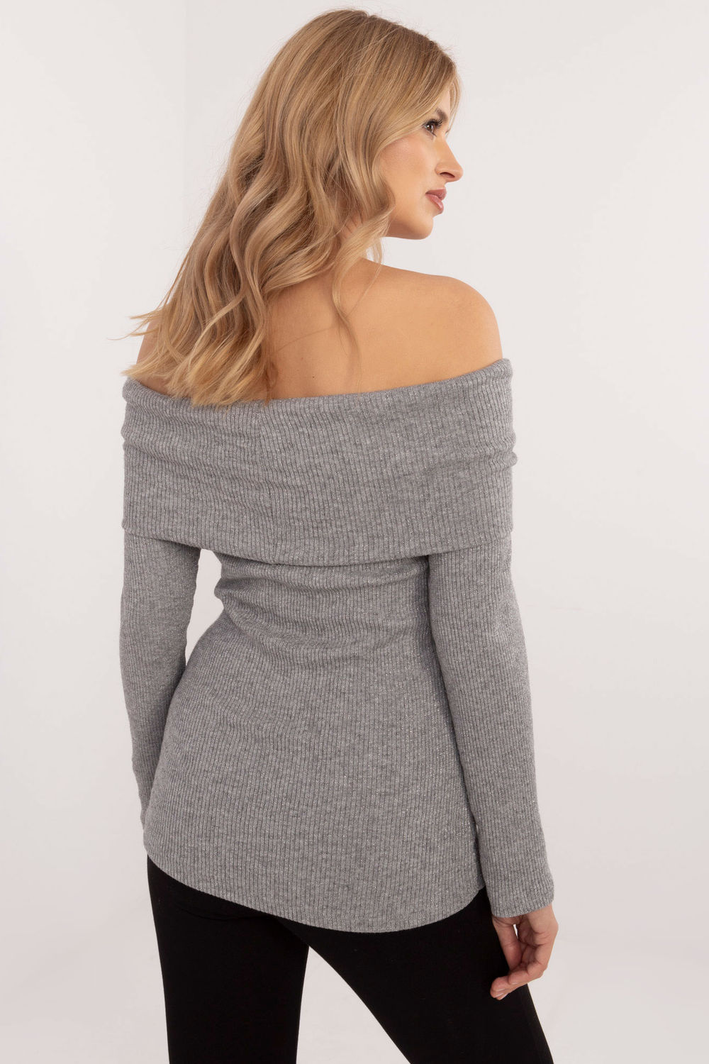 Sweter Damski Model DHJ-SW-A2449.33 Grey - Italy Moda - obrazek 3