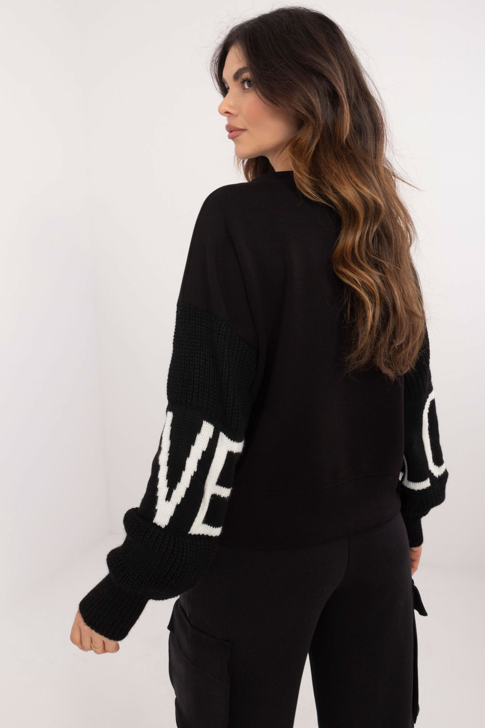 Bluza Damska Model MI-BL-M5975.26P Black - Italy Moda - obrazek 3