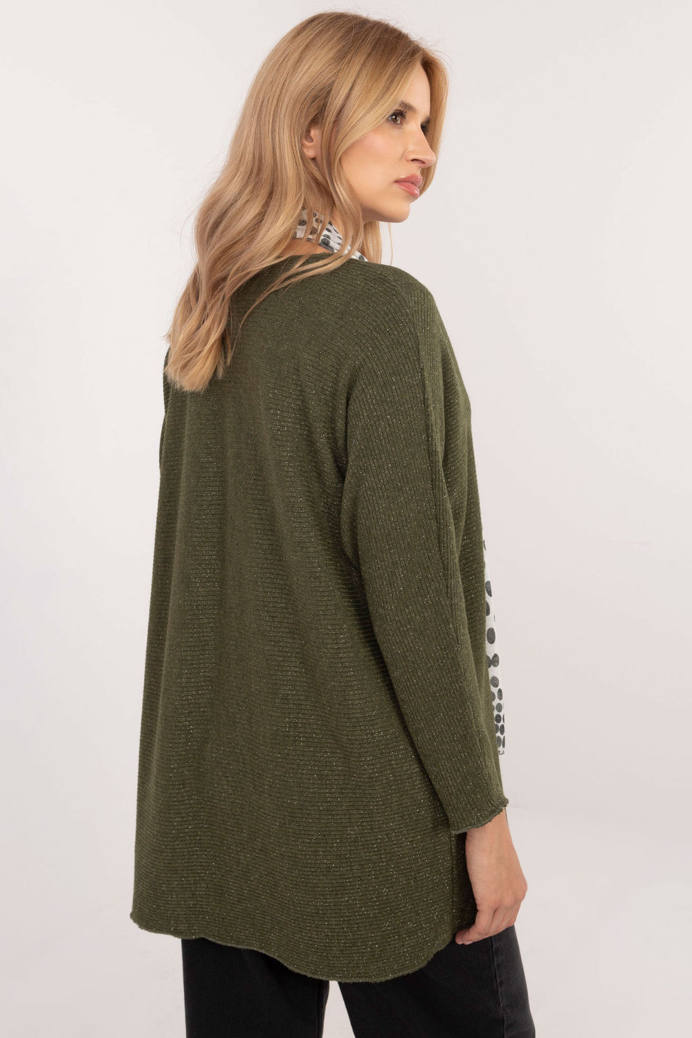 Sweter Damski Model DHJ-BZ-19226.91 Khaki - Italy Moda - obrazek 2