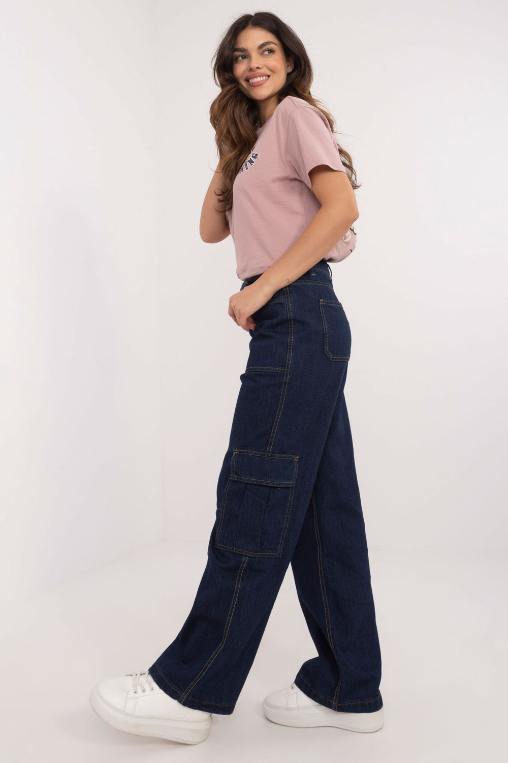 Spodnie Jeansowe Model D80016BD62458D282 Navy - Sublevel - obrazek 2