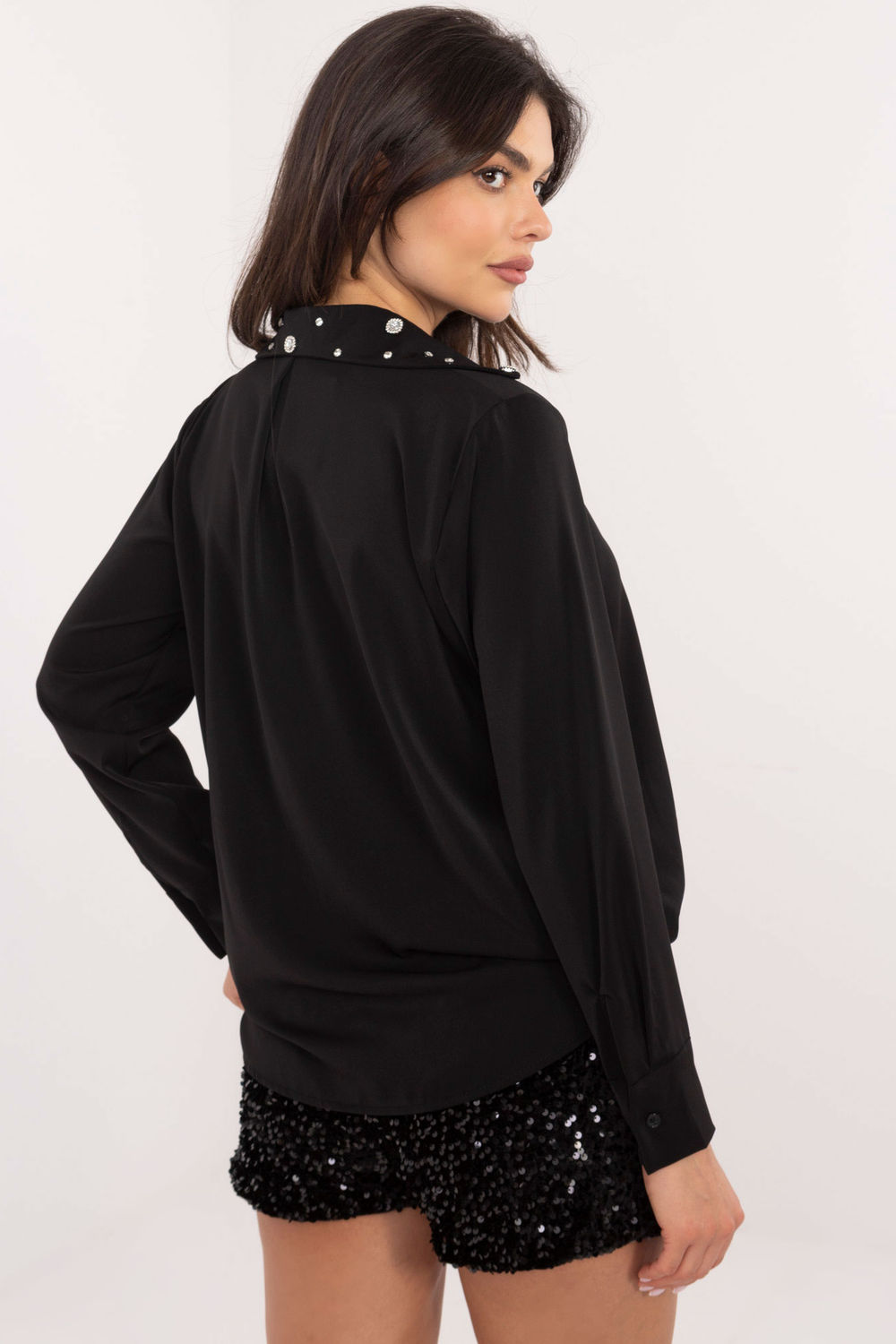 Koszula Damska Model DHJ-KS-15260.96 Black - Italy Moda - obrazek 3