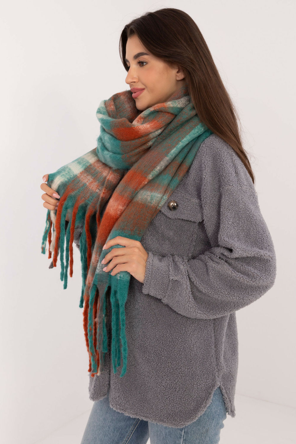 Szalik Model AT-SZ-231301.49 Green - AT - obrazek 2