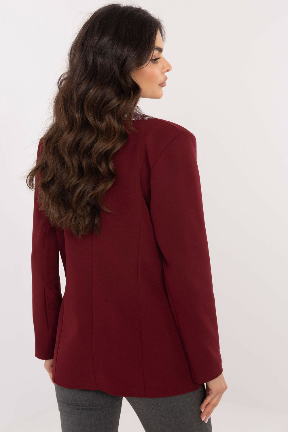 Marynarka Model DHJ-MA-19926.85P Bordo - Italy Moda - obrazek 3