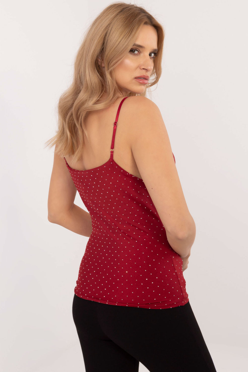 Koszulka Top Model DHJ-TP-20051.78 Bordo - Italy Moda - obrazek 3