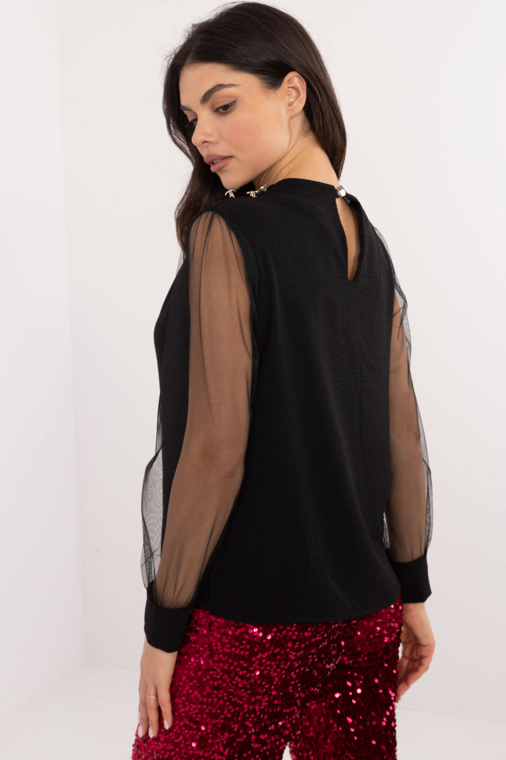Bluzka Model MI-BZ-278519.03X Black - Italy Moda - obrazek 3