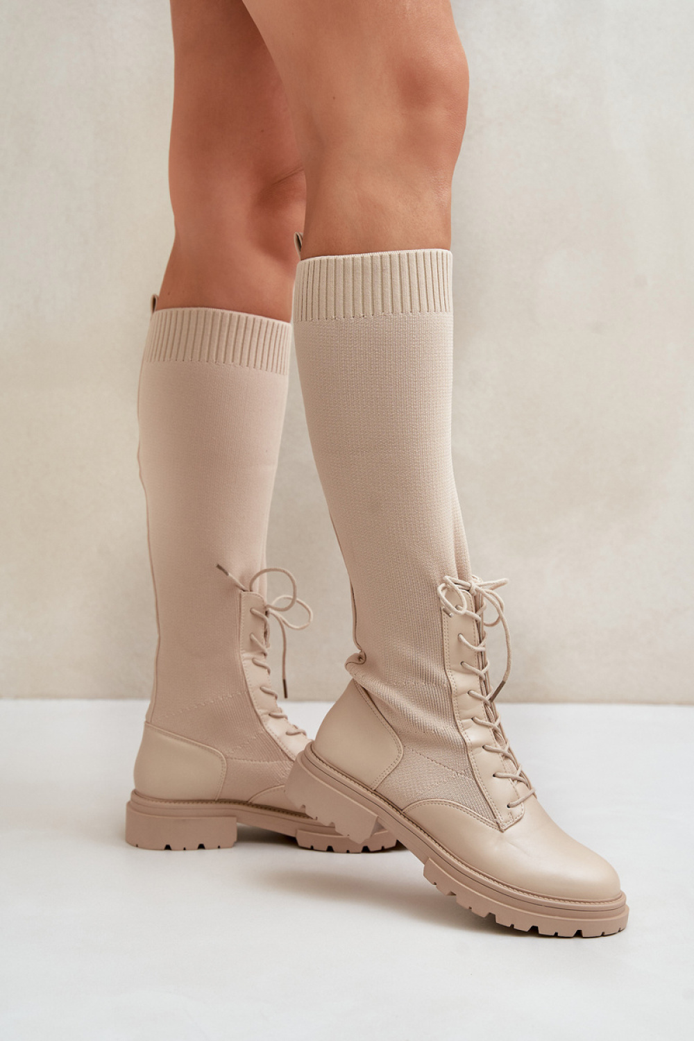 Kozaki Model Iranel 68129 Beige - Step in style - obrazek 3