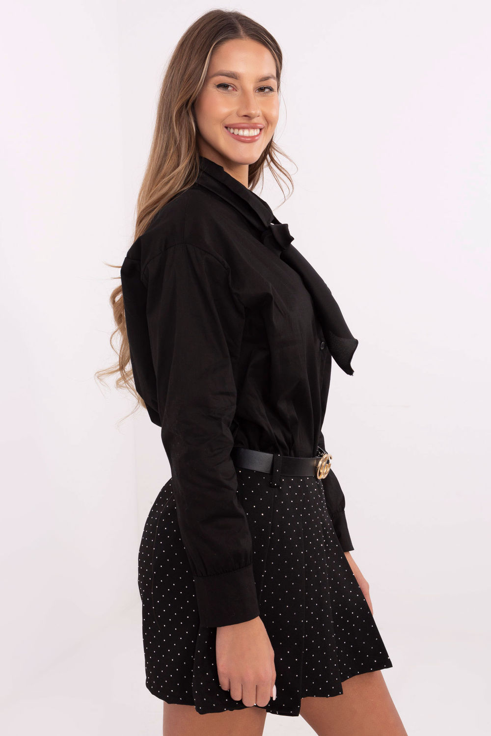 Koszula Damska Model DHJ-KS-9236.92P Black - Italy Moda - obrazek 2