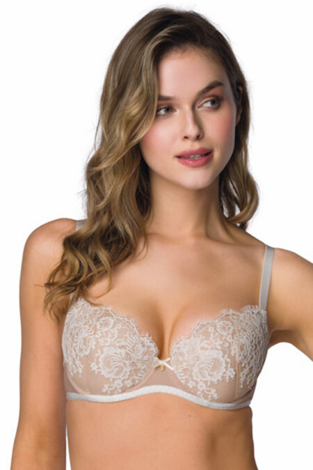 Biustonosz push up Biustonosz Push-up Model Frances M-3804/11 Beige/Milk - Mat