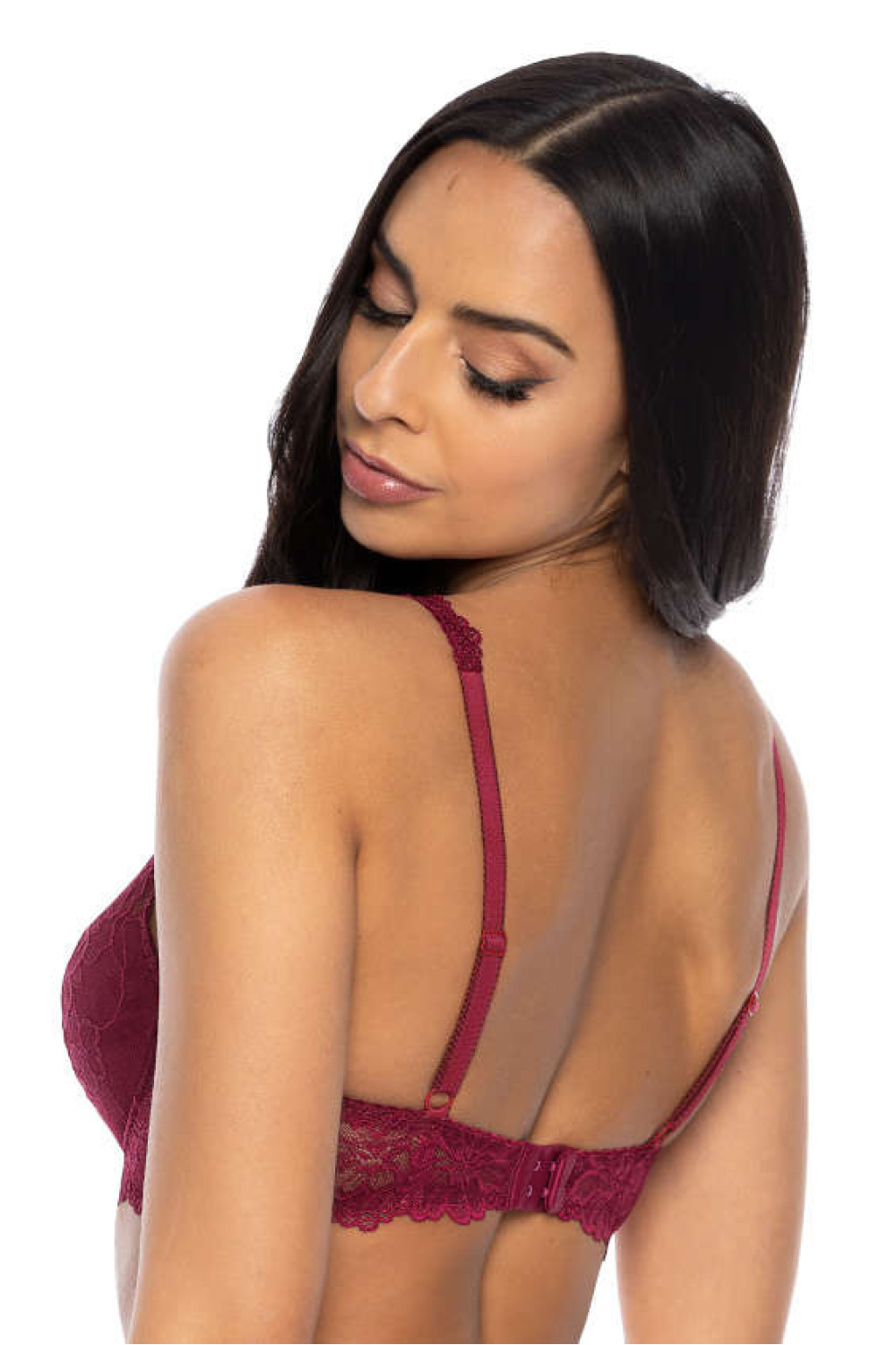 Biustonosz push up Biustonosz Usztywniany Model Carmela M-053/22 Burgund - Mat - obrazek 3