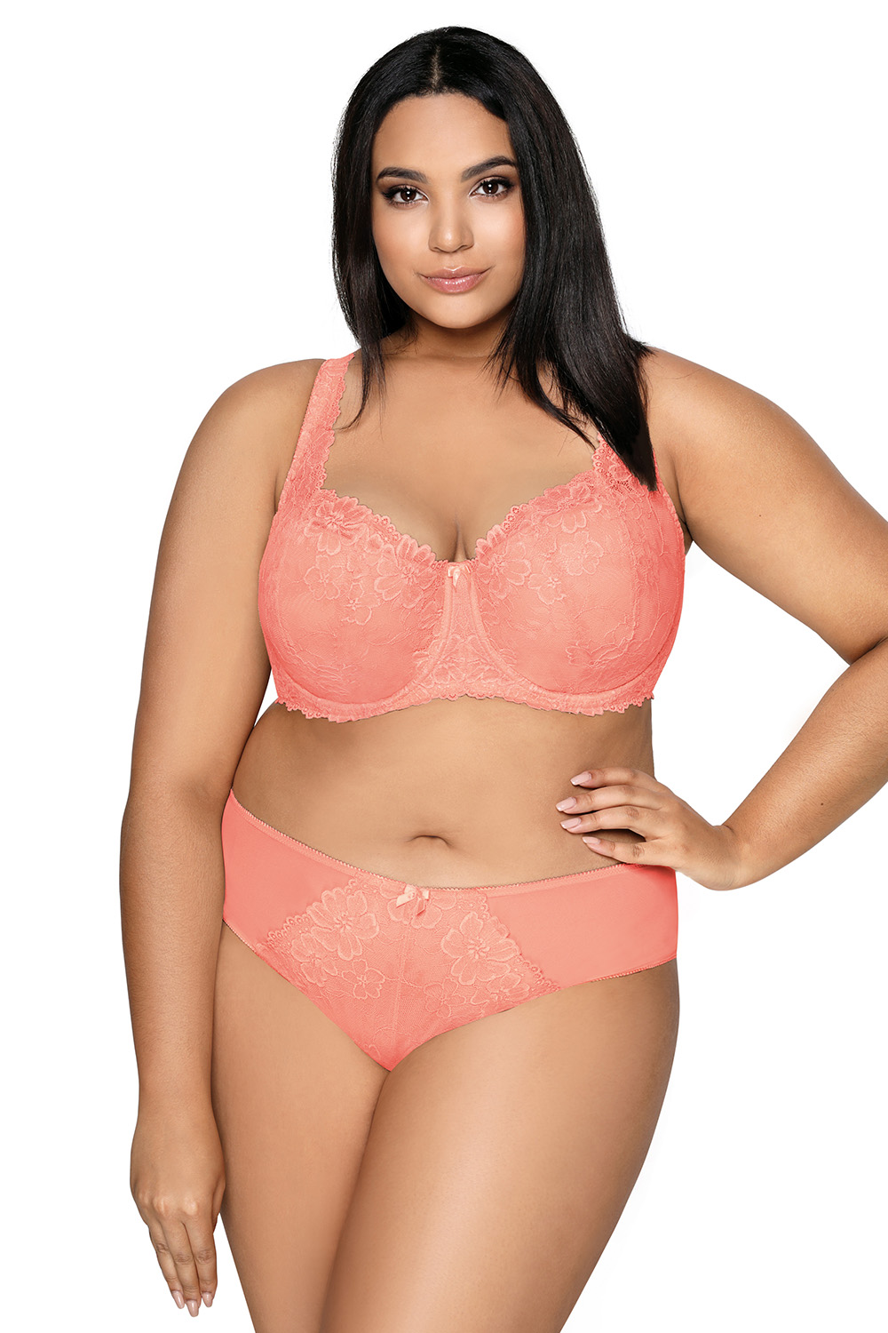 Biustonosz push up Biustonosz Usztywniany Model Carmela Big M-053/22 Brzoskwinia - Mat - obrazek 2