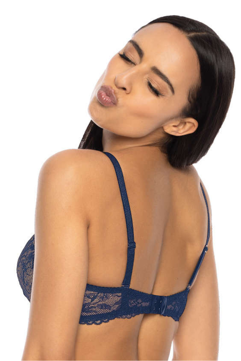 Biustonosz push up Biustonosz Push-up Model Percy M-3530/11 Navy/Beige - Mat - obrazek 3