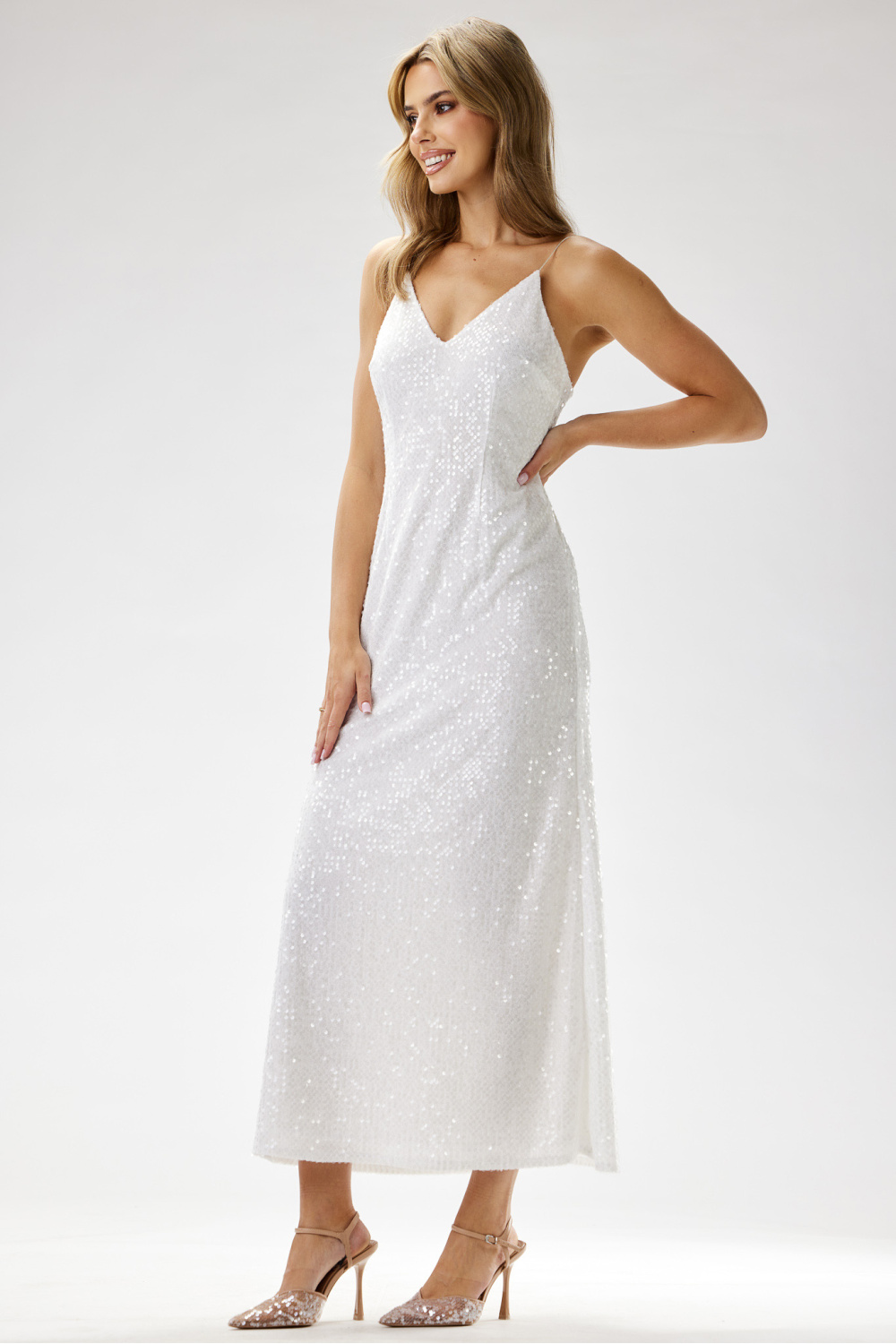 Sukienka Model A697 White - awama - obrazek 4