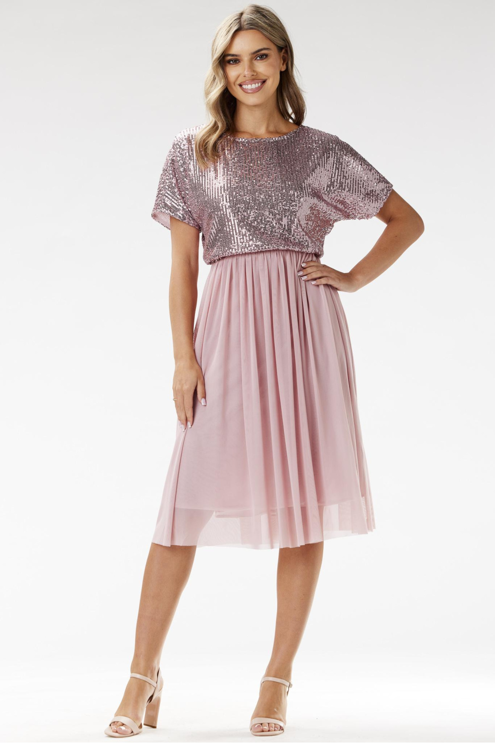 Sukienka Model A689 Pink - awama - obrazek 2