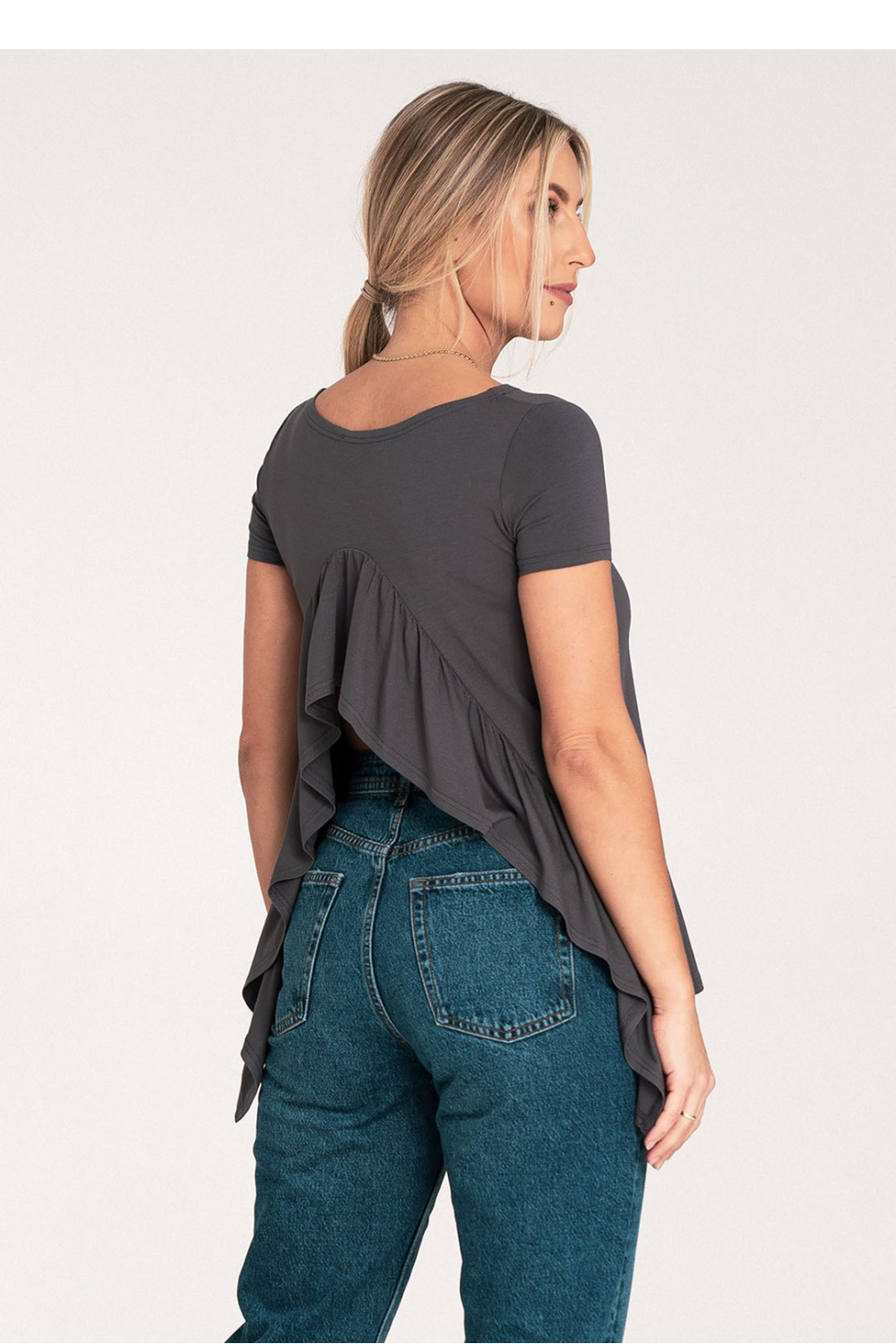 Bluzka Model M1051 Dark Grey - Figl - obrazek 3