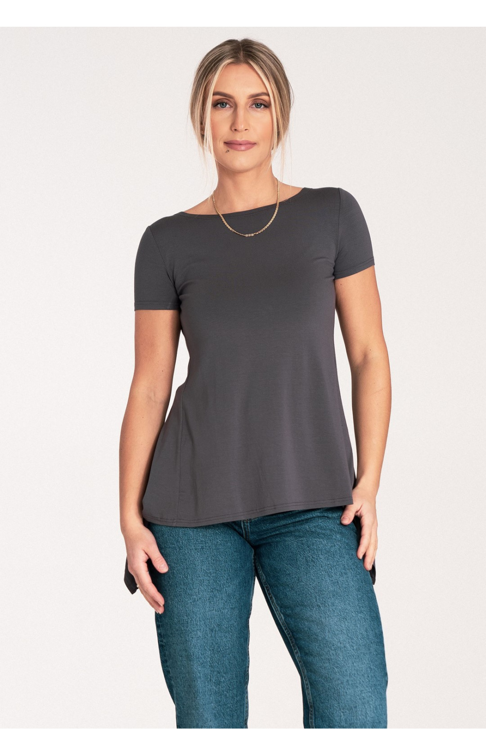 Bluzka Model M1051 Dark Grey - Figl - obrazek 4
