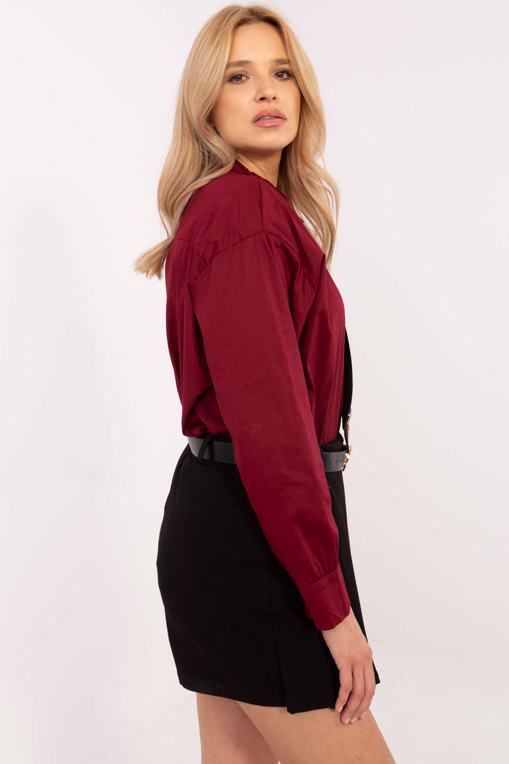 Koszula Damska Model DHJ-KS-9213-1.77P Bordo - Italy Moda - obrazek 2