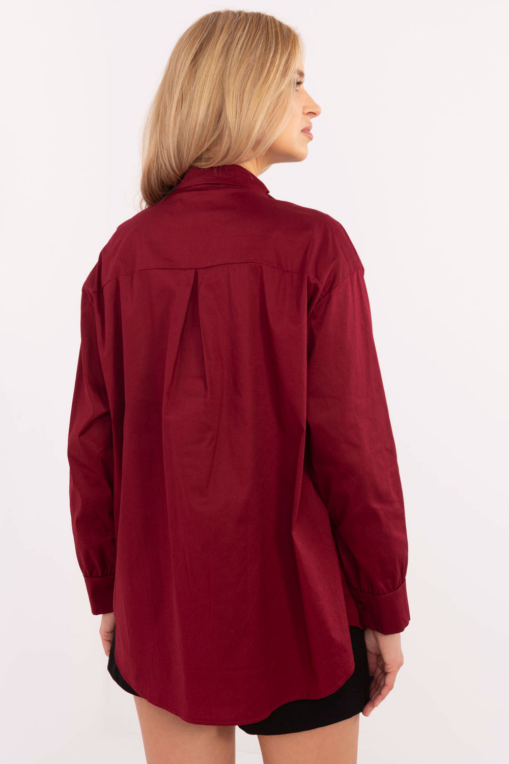 Koszula Damska Model DHJ-KS-9213-1.77P Bordo - Italy Moda - obrazek 3
