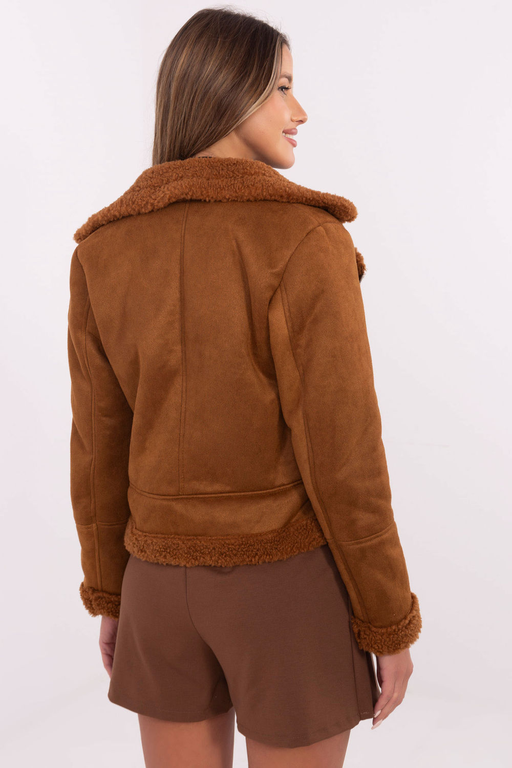 Kurtka Damska Model MI-KR-21848.71 Light Brown - Italy Moda - obrazek 3