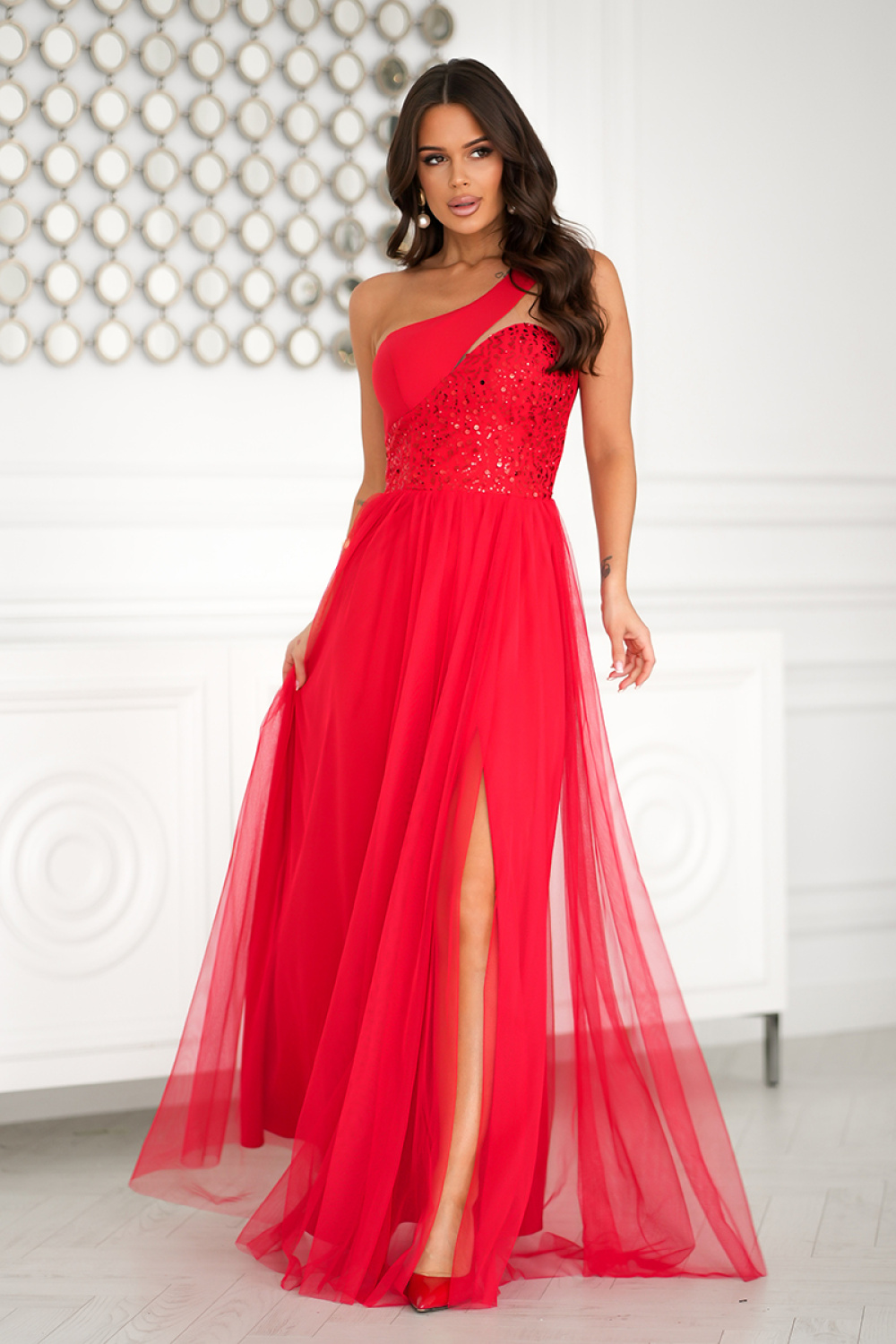 Sukienka Model 323-02 Red - Bicotone - obrazek 2
