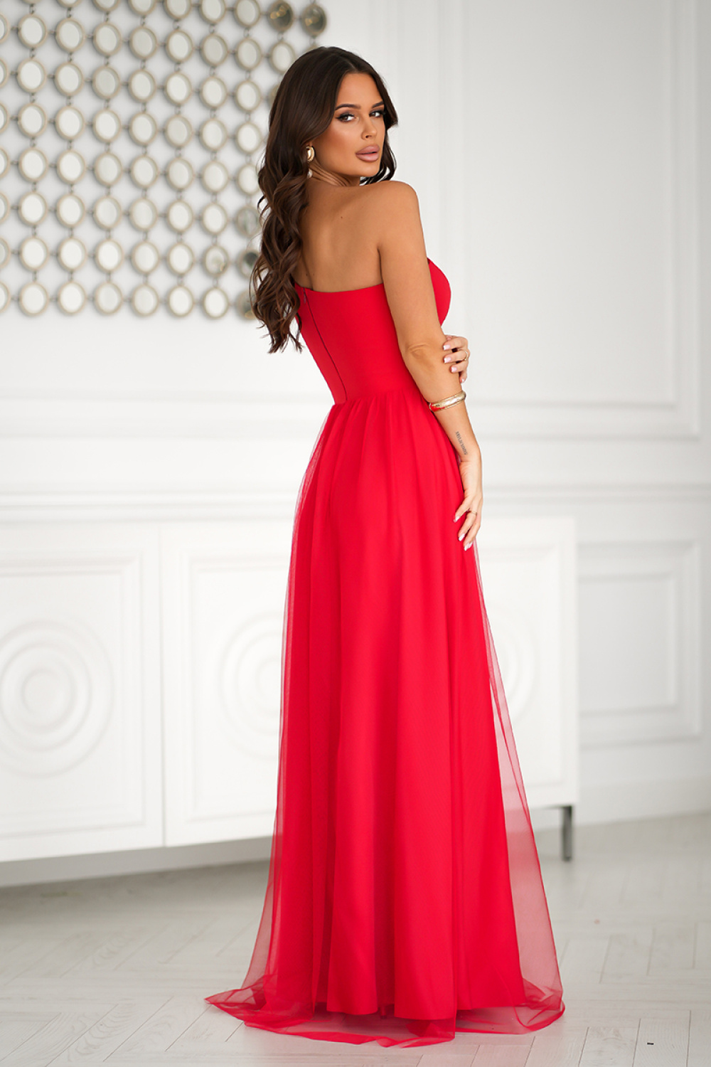 Sukienka Model 323-02 Red - Bicotone - obrazek 3