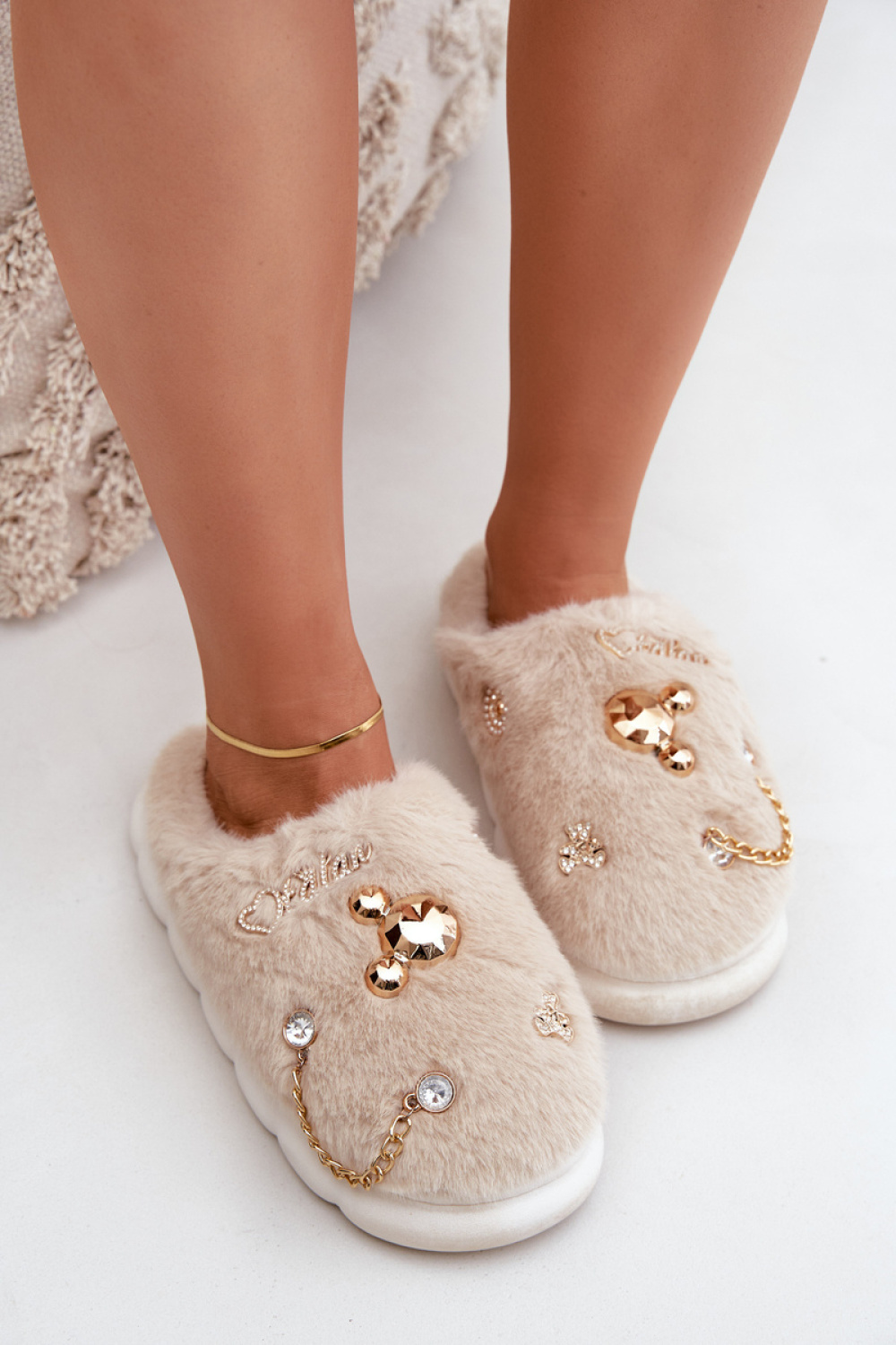 Kapcie Model Ivelfedi BG186P Beige - Step in style - obrazek 3