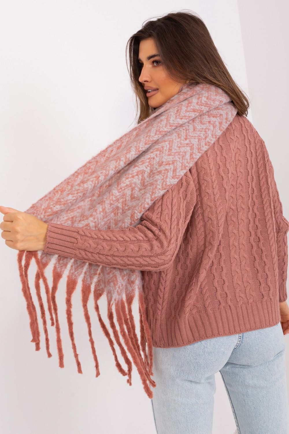 Szalik Model AT-SZ-23125.75 Dark Orange - AT - obrazek 3