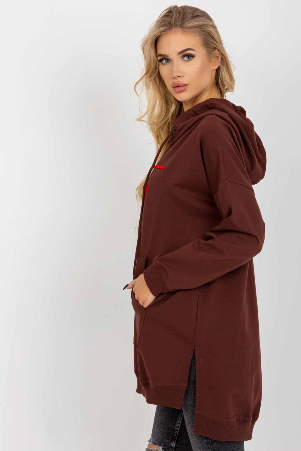 Bluza Damska Model VI-BL-335.25X Dark Brown - Factory Price - obrazek 3