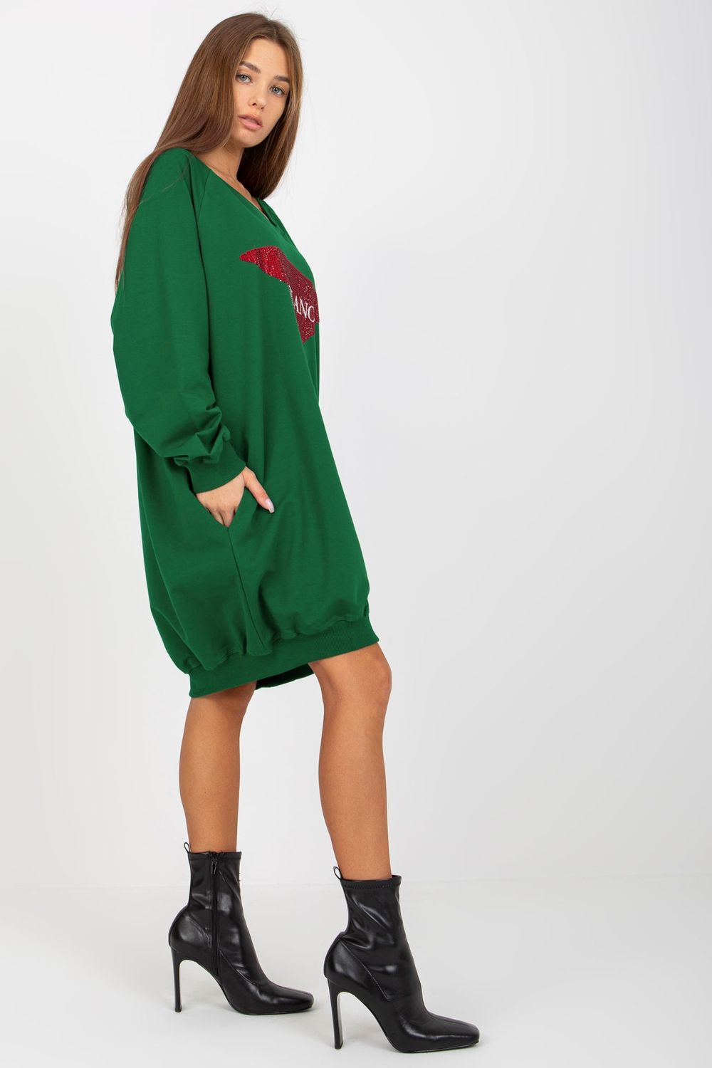 Bluza Damska Model VI-BL-3113.73P Dark Green - Factory Price - obrazek 2