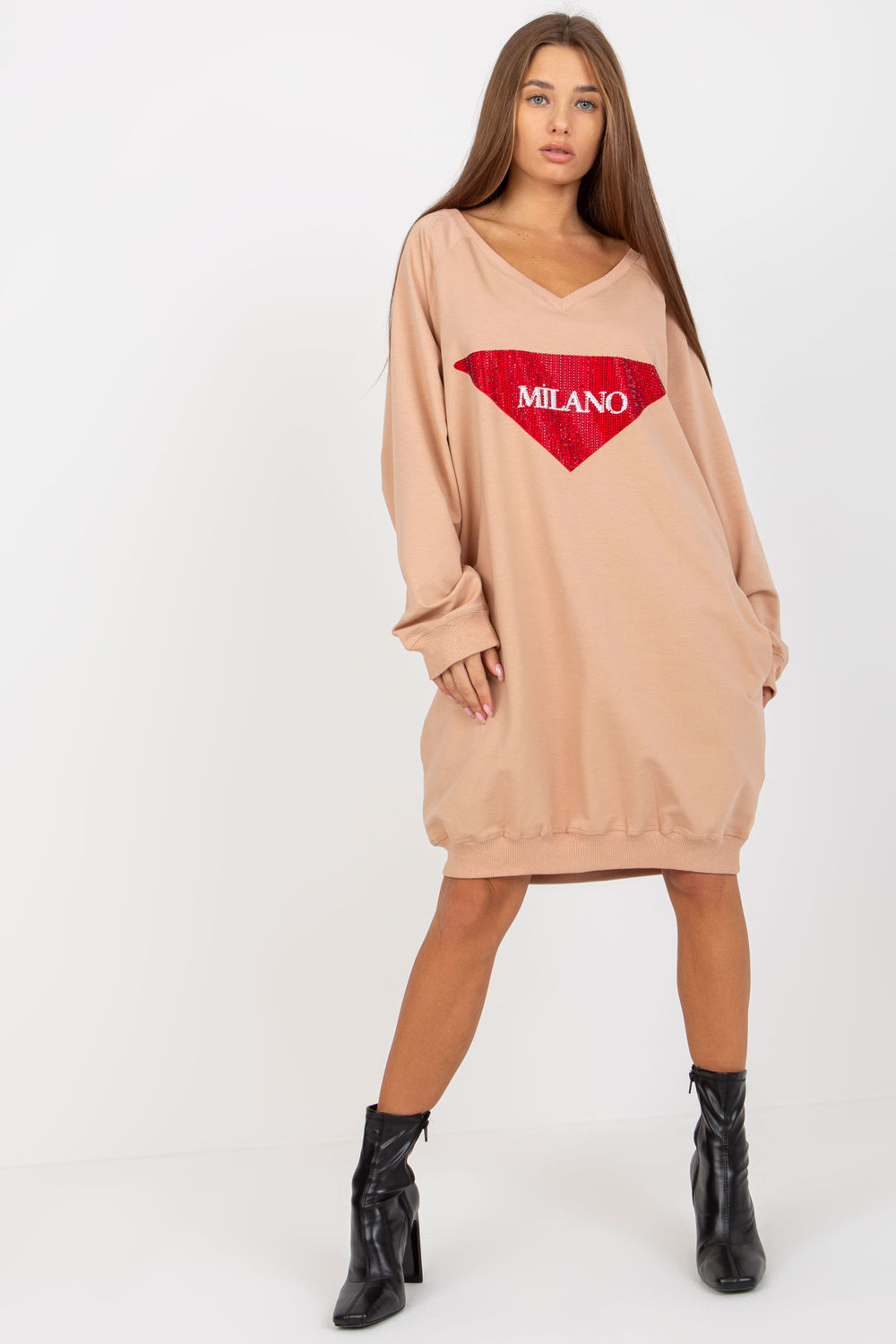 Bluza Damska Model VI-BL-3113.73P Dark Beige - Factory Price - obrazek 2