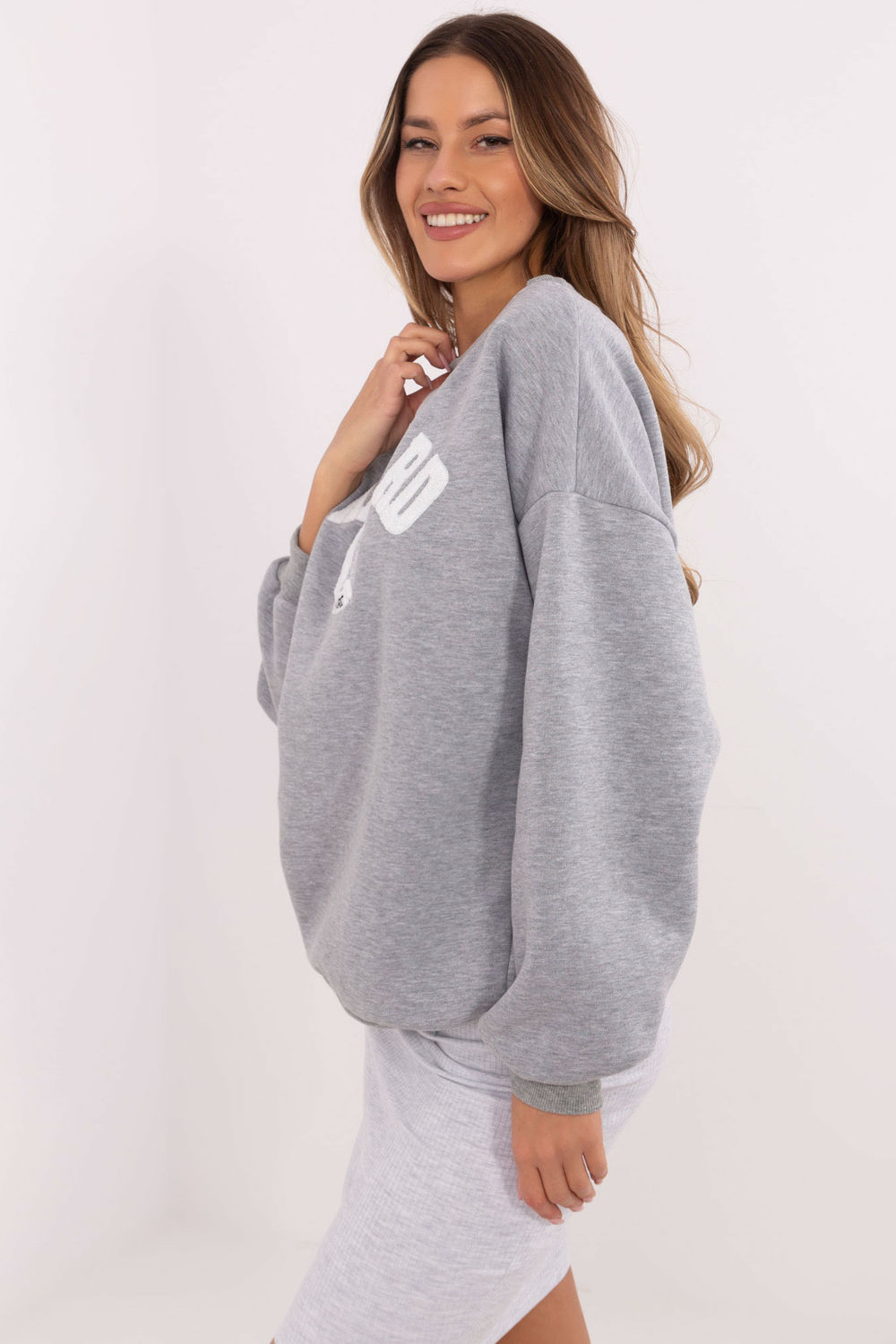 Bluza Damska Model EM-BL-617-16.01X Grey Melange - Factory Price - obrazek 2