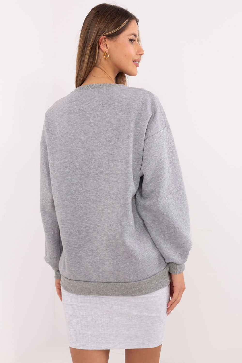 Bluza Damska Model EM-BL-617-16.01X Grey Melange - Factory Price - obrazek 3