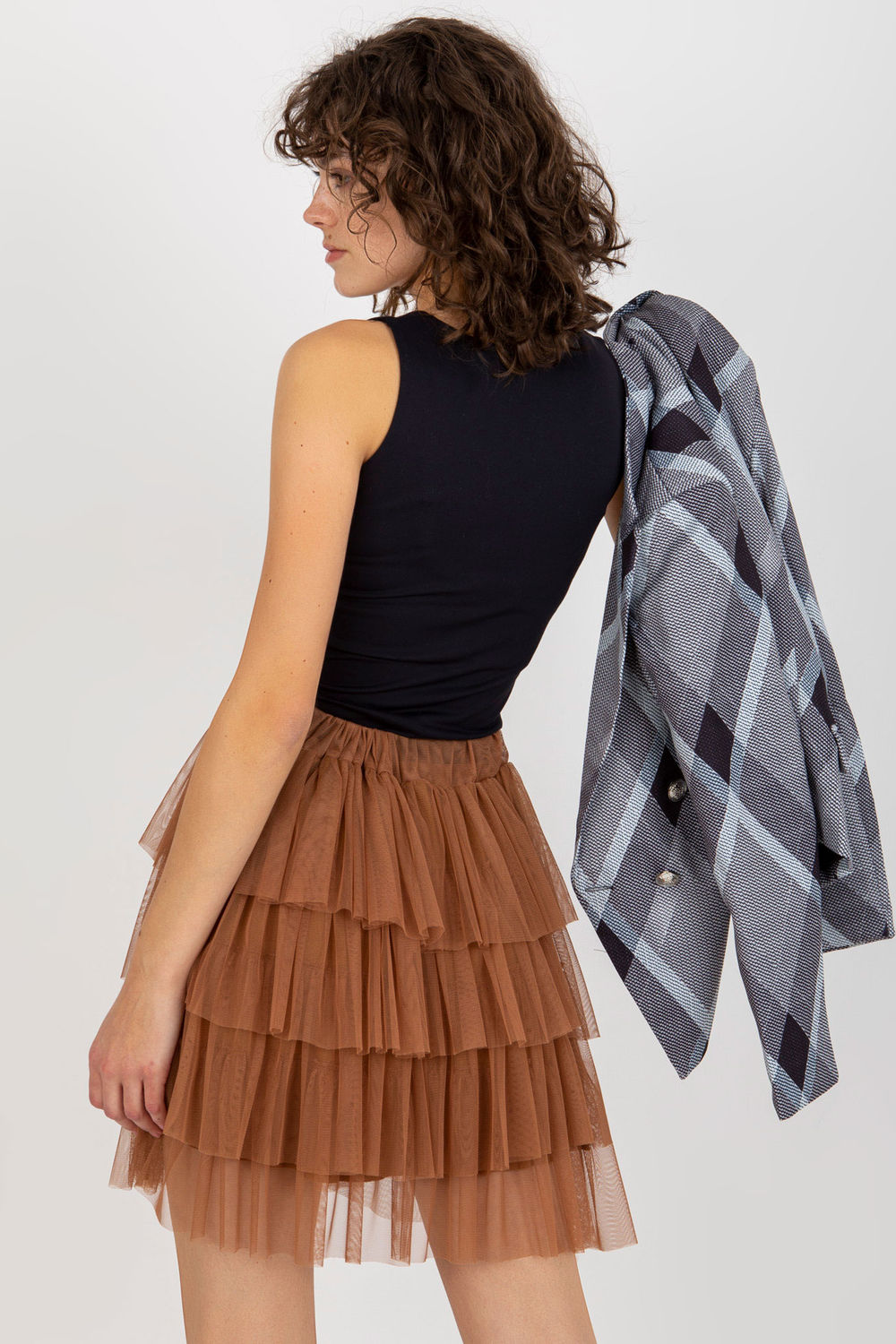 Spódnica Model TW-SD-BI-0517.84 Light Brown - Och Bella - obrazek 3