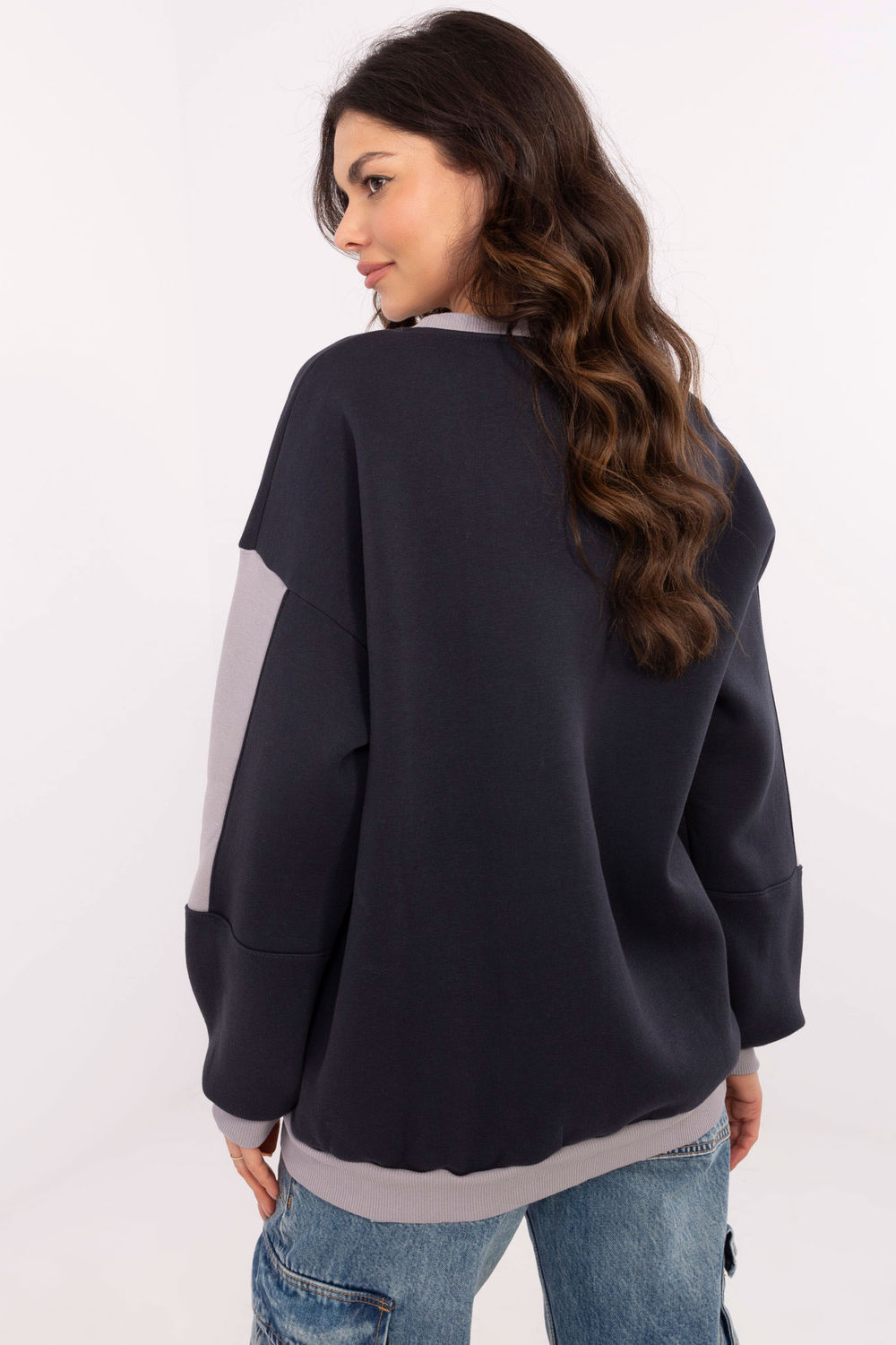 Bluza Damska Model EM-BL-983.10X Navy - Factory Price - obrazek 3