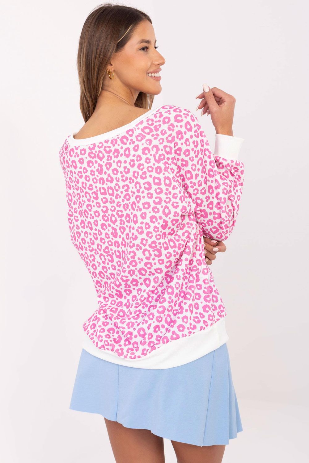 Bluzka Model MI-BZ-M742.86 White/Pink - Italy Moda - obrazek 3